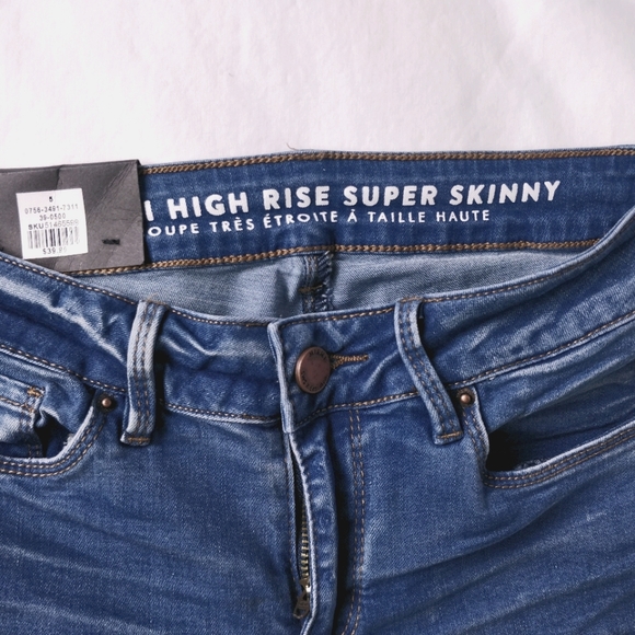 NWT High rise super skinny ripped dark wash jeanse - Picture 6 of 12